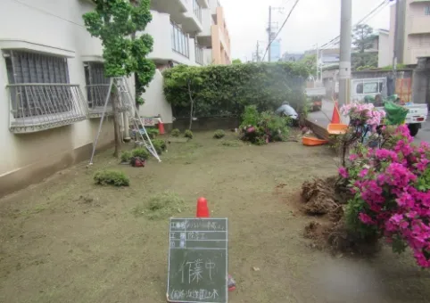 マンションの開発公園改修工事